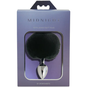 Sportsheets Midnight Metal Bunny Butt Plug - Extreme Toyz Singapore - https://extremetoyz.com.sg - Sex Toys and Lingerie Online Store