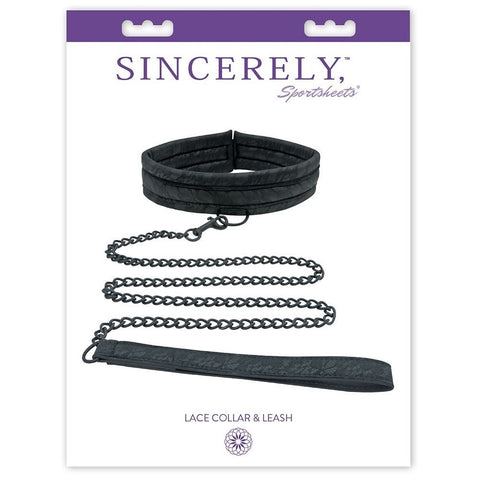 Sportsheets Sincerely Lace Collar and Leash - Extreme Toyz Singapore - https://extremetoyz.com.sg - Sex Toys and Lingerie Online Store
