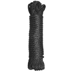 Premium Black Nylon Bondage Rope- 25 Feet