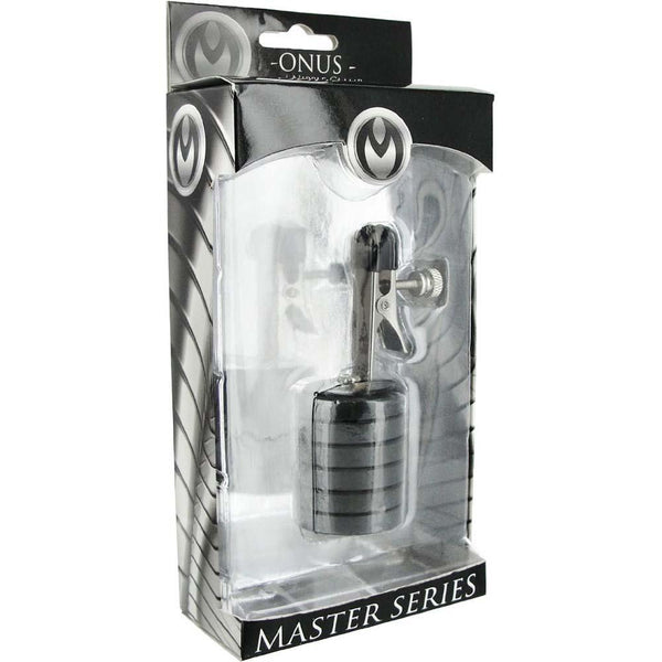 Master Series Onus Nipple Clip with Magnet Weights - Extreme Toyz Singapore - https://extremetoyz.com.sg - Sex Toys and Lingerie Online Store - Bondage Gear / Vibrators / Electrosex Toys / Wireless Remote Control Vibes / Sexy Lingerie and Role Play / BDSM / Dungeon Furnitures / Dildos and Strap Ons  / Anal and Prostate Massagers / Anal Douche and Cleaning Aide / Delay Sprays and Gels / Lubricants and more...