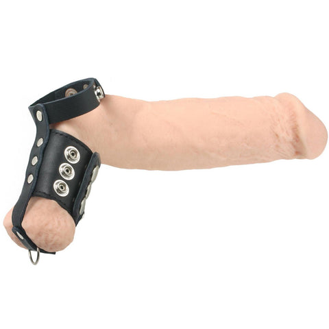 Leather Cock Strap & Ball Stretcher
