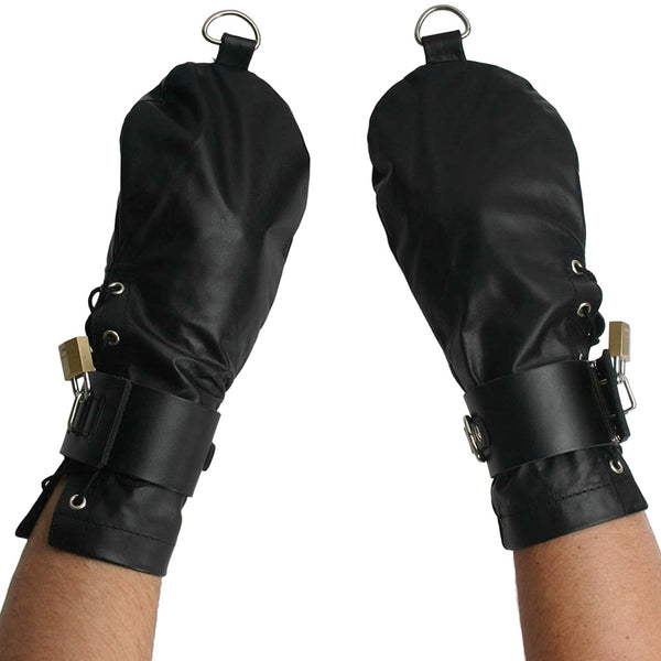 Strict Leather Bondage Mittens - Extreme Toyz Singapore - https://extremetoyz.com.sg - Sex Toys and Lingerie Online Store