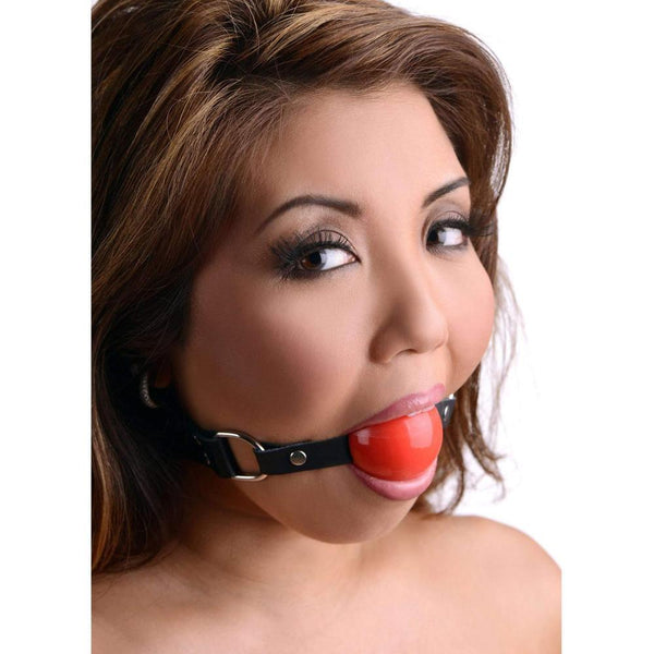 STRICT LEATHER Leather Silicone Ball Gag (2 Colours Available) - Extreme Toyz Singapore - https://extremetoyz.com.sg - Sex Toys and Lingerie Online Store - Bondage Gear / Vibrators / Electrosex Toys / Wireless Remote Control Vibes / Sexy Lingerie and Role Play / BDSM / Dungeon Furnitures / Dildos and Strap Ons  / Anal and Prostate Massagers / Anal Douche and Cleaning Aide / Delay Sprays and Gels / Lubricants and more...