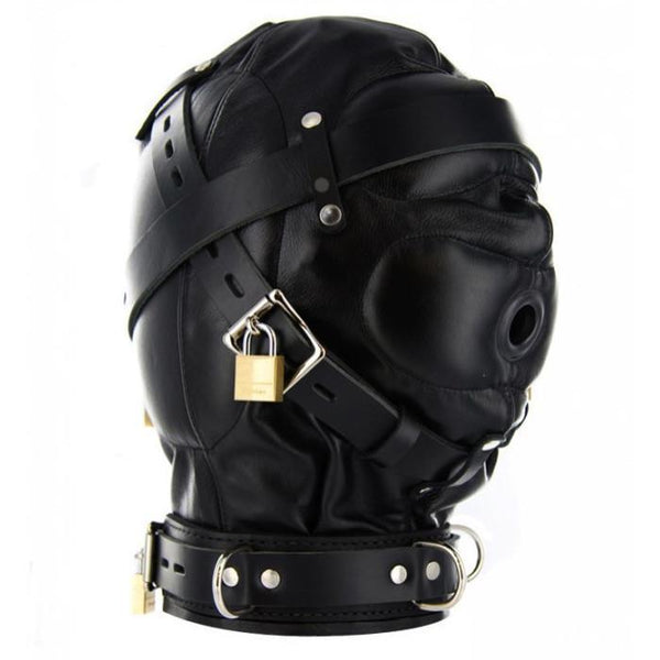 STRICT LEATHER Leather Sensory Deprivation Hood (2 Sizes Available) - Extreme Toyz Singapore - https://extremetoyz.com.sg - Sex Toys and Lingerie Online Store - Bondage Gear / Vibrators / Electrosex Toys / Wireless Remote Control Vibes / Sexy Lingerie and Role Play / BDSM / Dungeon Furnitures / Dildos and Strap Ons  / Anal and Prostate Massagers / Anal Douche and Cleaning Aide / Delay Sprays and Gels / Lubricants and more...