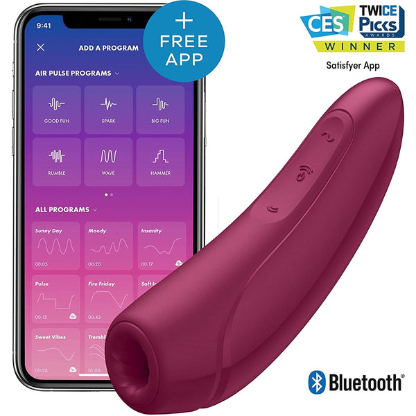 Satisfyer Curvy 1+ App Enabled Clitoral Vibrator - Extreme Toyz Singapore - https://extremetoyz.com.sg - Sex Toys and Lingerie Online Store