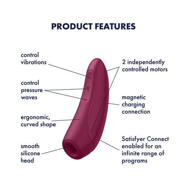 Satisfyer Curvy 1+ App Enabled Clitoral Vibrator - Extreme Toyz Singapore - https://extremetoyz.com.sg - Sex Toys and Lingerie Online Store