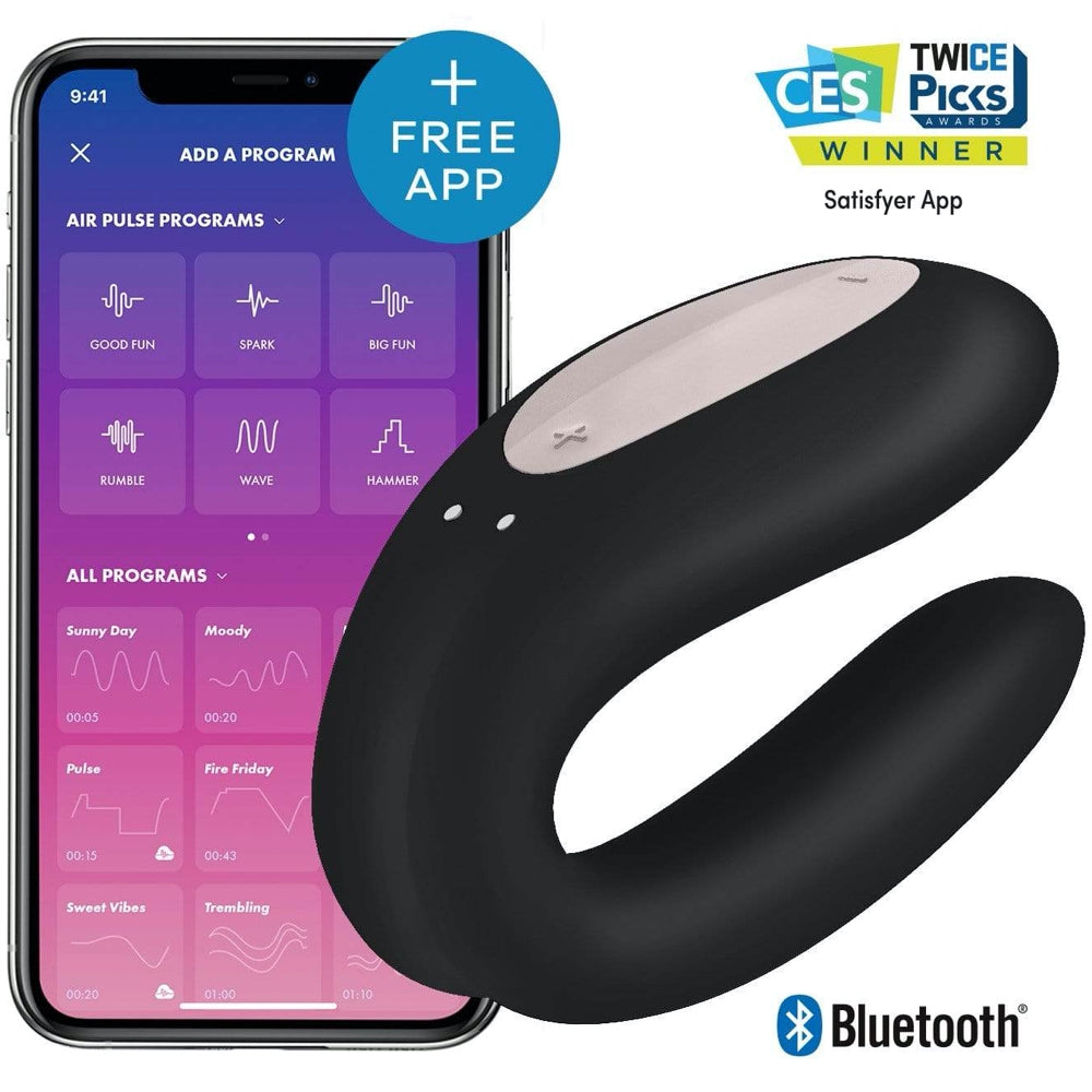 Satisfyer Double Joy App Enabled Partner Vibrator - Extreme Toyz Singapore - https://extremetoyz.com.sg - Sex Toys and Lingerie Online Store