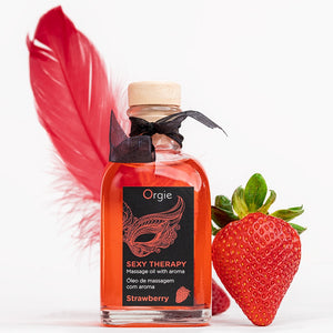 Orgie Sexy Therapy Kissable Massage Set - Strawberry 100ml - Extreme Toyz Singapore - https://extremetoyz.com.sg - Sex Toys and Lingerie Online Store