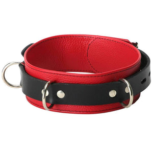 Strict Leather Deluxe Red and Black Locking Collar Extreme Toyz Singapore