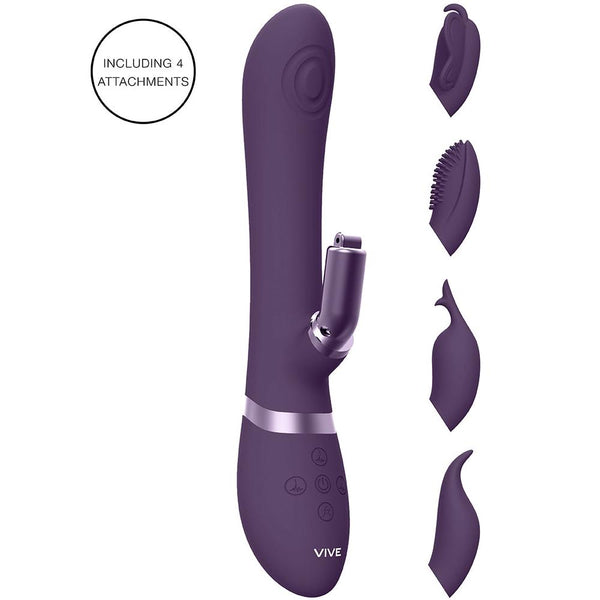 Shots America VIVE Etsu Pulse Wave G-Spot Rabbit & Clitoral Rechareable Stimulator with 4 Attachments - Extreme Toyz Singapore - https://extremetoyz.com.sg - Sex Toys and Lingerie Online Store