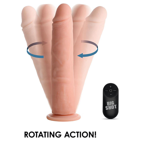 Curve Novelties  Big Shot 9" Vibrating and Rotating Remote Control Silicone Dildo - Extreme Toyz Singapore - https://extremetoyz.com.sg - Sex Toys and Lingerie Online Store - Bondage Gear / Vibrators / Electrosex Toys / Wireless Remote Control Vibes / Sexy Lingerie and Role Play / BDSM / Dungeon Furnitures / Dildos and Strap Ons  / Anal and Prostate Massagers / Anal Douche and Cleaning Aide / Delay Sprays and Gels / Lubricants and more...