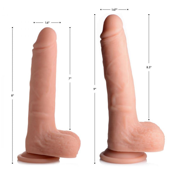 Curve Novelties Big Shot Vibrating and Rotating Remote Control Silicone Dildo with Balls - Extreme Toyz Singapore - https://extremetoyz.com.sg - Sex Toys and Lingerie Online Store