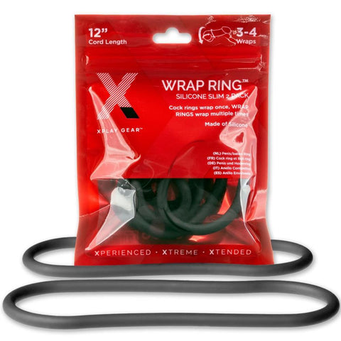 Perfect Fit The XPLAY Silicone 12" Thin Wrap Ring (2 Pack) - Extreme Toyz Singapore - https://extremetoyz.com.sg - Sex Toys and Lingerie Online Store