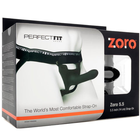 Perfect Fit Zoro 5.5" Black Strap-on - Extreme Toyz Singapore - https://extremetoyz.com.sg - Sex Toys and Lingerie Online Store