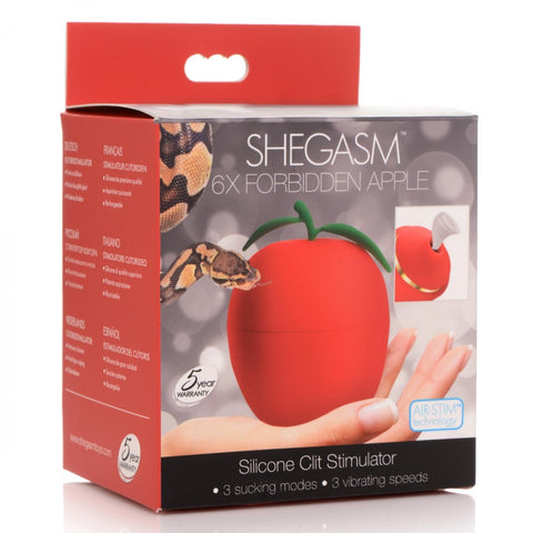 Inmi 6X Forbidden Apple Rechargeable Silicone Clit Stimulator - Extreme Toyz Singapore - https://extremetoyz.com.sg - Sex Toys and Lingerie Online Store