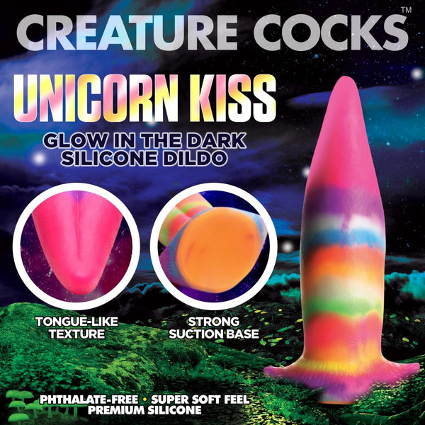 Creature Cocks Unicorn Kiss Unicorn Tongue Glow-in-the-Dark Silicone Dildo - Extreme Toyz Singapore - https://extremetoyz.com.sg - Sex Toys and Lingerie Online Store - Bondage Gear / Vibrators / Electrosex Toys / Wireless Remote Control Vibes / Sexy Lingerie and Role Play / BDSM / Dungeon Furnitures / Dildos and Strap Ons  / Anal and Prostate Massagers / Anal Douche and Cleaning Aide / Delay Sprays and Gels / Lubricants and more...