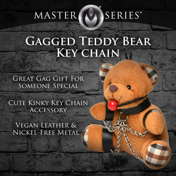 Master Series Gagged Teddy Bear Keychain - Extreme Toyz Singapore - https://extremetoyz.com.sg - Sex Toys and Lingerie Online Store