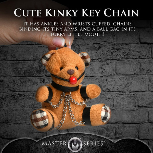 Master Series Gagged Teddy Bear Keychain - Extreme Toyz Singapore - https://extremetoyz.com.sg - Sex Toys and Lingerie Online Store