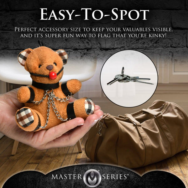 Master Series Gagged Teddy Bear Keychain - Extreme Toyz Singapore - https://extremetoyz.com.sg - Sex Toys and Lingerie Online Store