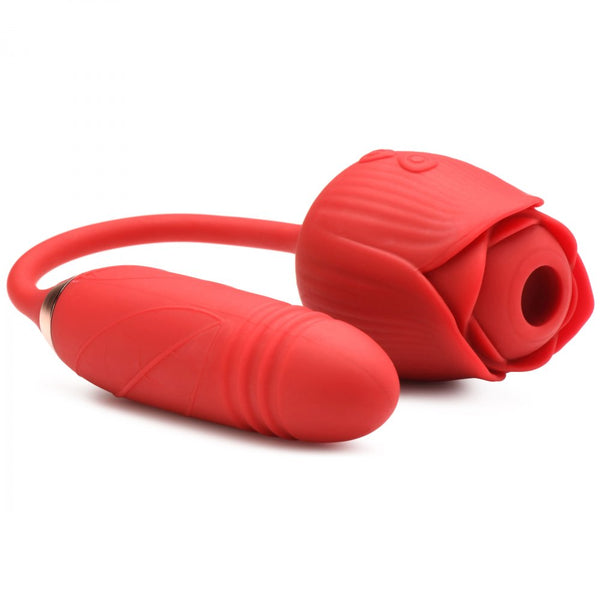 Inmi Bloomgasm 10X Romping Rose Suction and Thrusting Rechargeable Vibrator - Extreme Toyz Singapore - https://extremetoyz.com.sg - Sex Toys and Lingerie Online Store - Bondage Gear / Vibrators / Electrosex Toys / Wireless Remote Control Vibes / Sexy Lingerie and Role Play / BDSM / Dungeon Furnitures / Dildos and Strap Ons  / Anal and Prostate Massagers / Anal Douche and Cleaning Aide / Delay Sprays and Gels / Lubricants and more...