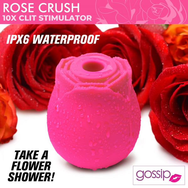 Curve Novelties Gossip 10X Cum Into Bloom Rose Crush Rechargeable Clitoral Vibrator - Extreme Toyz Singapore - https://extremetoyz.com.sg - Sex Toys and Lingerie Online Store