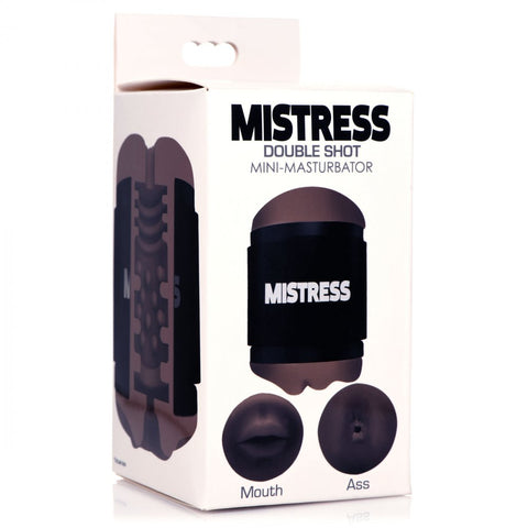 Curve Novelties Mistress Double Shot Ass and Mouth Stroker - Dark - Extreme Toyz Singapore - https://extremetoyz.com.sg - Sex Toys and Lingerie Online Store